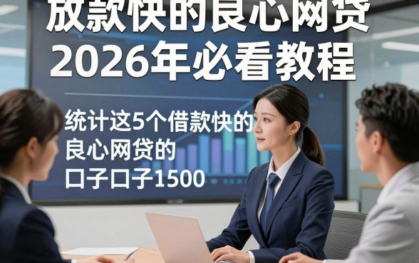 放款快的良心网贷2026年必看教程，统计这5个借款快的良心网贷口子1500