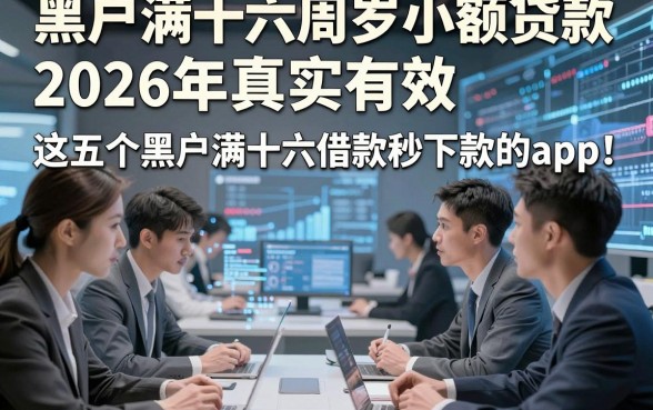 黑户满十六周岁小额贷款，2026年真实有效这五个黑户满十六借款秒下款的app
