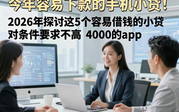 今年容易下款的手机小贷！2026年探讨这5个容易借钱的小贷对条件要求不高4000的app