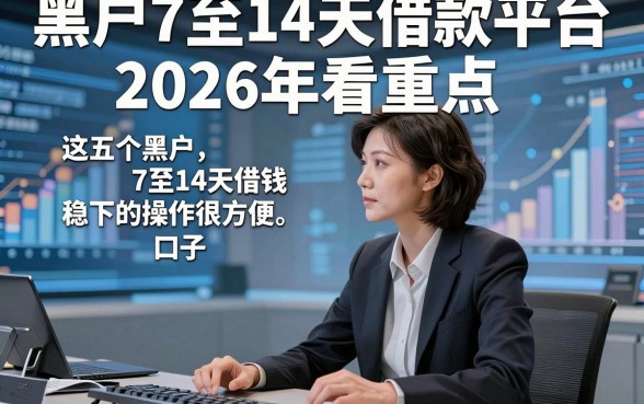 黑户7至14天借款平台2026年看重点，这五个黑户7至14天借钱稳下的口子操作很方便