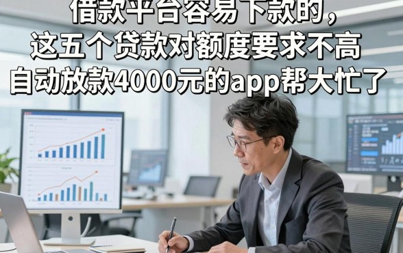 借款平台容易下款的，这五个贷款对额度要求不高自动放款4000元的app帮大忙了