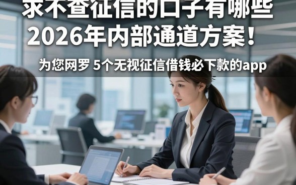 求不查征信的口子有哪些2026年内部通道方案！为您网罗5个无视征信的借钱必下款的app