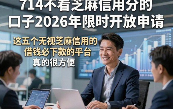 714不看芝麻信用分的口子2026年限时开放申请，这五个无视芝麻信用的借钱必下款的平台真的很方便