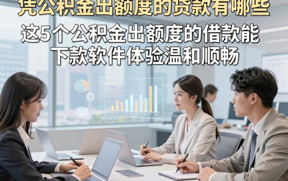 凭公积金出额度的贷款有哪些，这5个公积金出额度的借款能下款软件体验温和顺畅