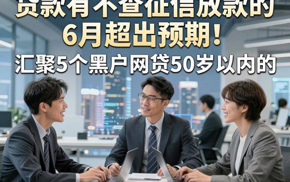 贷款有不查征信放款的6月超出预期！汇聚5个黑户网贷50岁以内的
