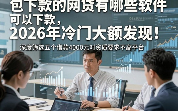 包下款的网贷有哪些软件可以下款2026年冷门大额发现！深度筛选五个借款4000元对资质要求不高平台