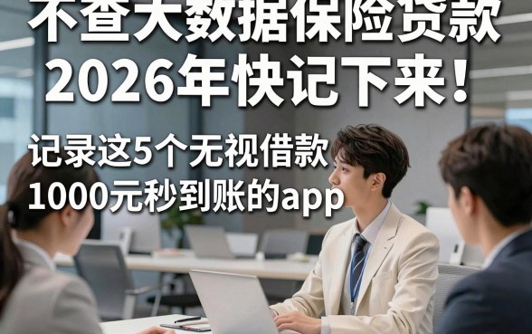不查大数据保险贷款2026年快记下来！记录这5个无视借款1000元秒到账的app