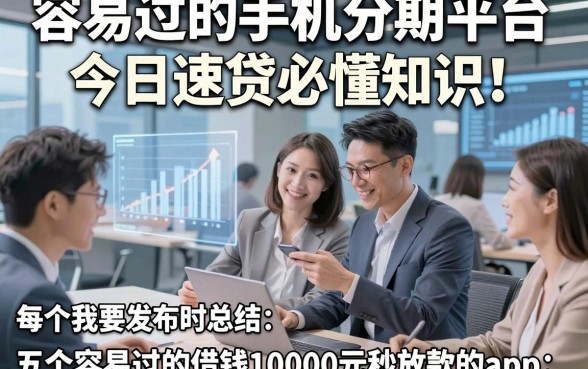 容易过的手机分期平台今日速贷必懂知识！同时总结五个容易过的借钱10000元秒放款的app