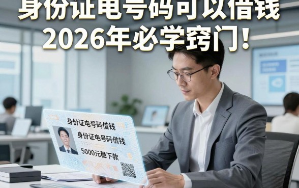身份证电号码可以借钱2026年必学窍门！顺便总结这五个身份证电号码借钱5000元稳下款的app