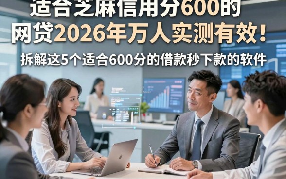 适合芝麻信用分600的网贷2026年万人实测有效！拆解这5个适合600分的借款秒下款的软件