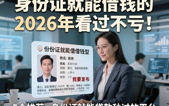 身份证就能借钱的2026年看过不亏！顺便推荐5个身份证就能贷款秒过的平台