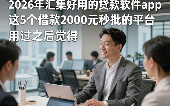 2026年汇集好用的贷款软件app，这5个借款2000元秒批的平台用过之后觉得可