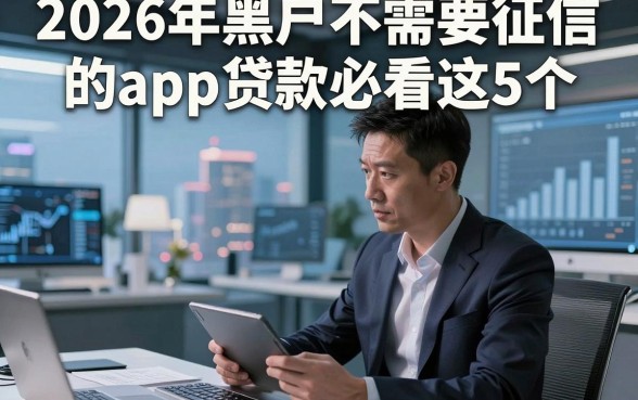 2026年黑户不需要征信的app贷款必看这5个，本文为您隆重展示！