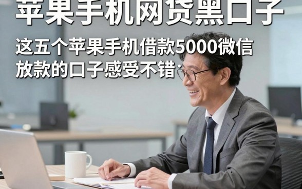 苹果手机网贷黑口子，这五个苹果手机借款5000微信放款的口子感受不错