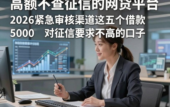 高额不查征信的网贷平台，2026紧急审核渠道这五个借款5000对征信要求不高的口子