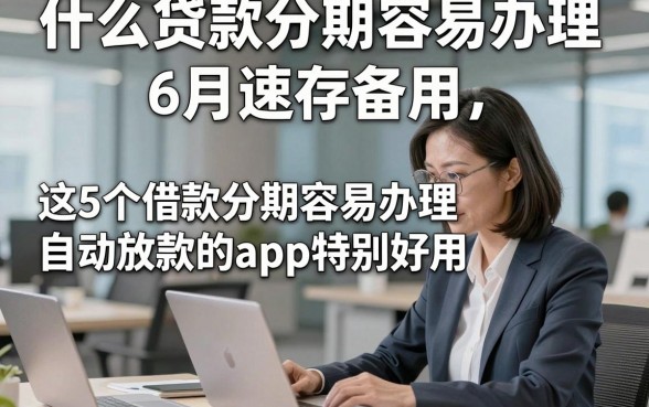什么贷款分期容易办理6月速存备用，这5个借款分期容易办理自动放款的app特别好用