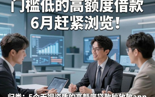 门槛低的高额度借款6月赶紧浏览！归类​5个无视资质的高额度贷款秒放款app