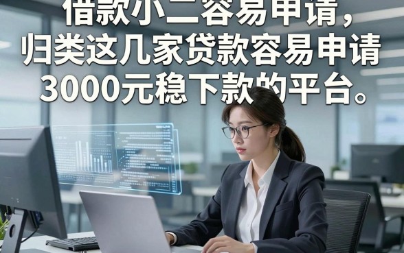 借款小二容易申请，归类这几家贷款容易申请3000元稳下款的平台
