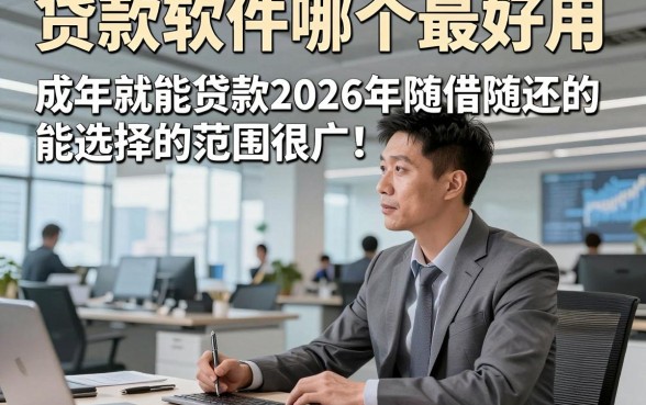 贷款软件哪个最好用 成年就能贷款2026年随借随还的能选择的范围很广！，今天细致实测这5个借款平台！