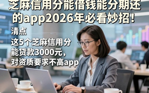 芝麻信用分能借钱能分期还的app2026年必看妙招！清点​这5个芝麻信用分能贷款3000元对资质要求不高app