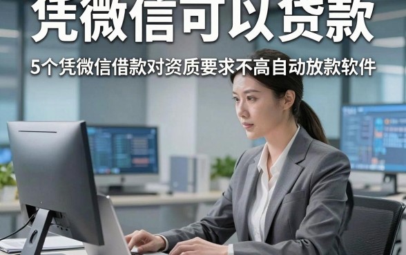 凭微信可以贷款，归类​5个凭微信借款对资质要求不高自动放款软件