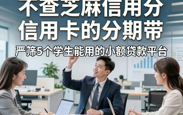 不查芝麻信用分信用卡的分期带，严筛5个学生能用的小额贷款平台