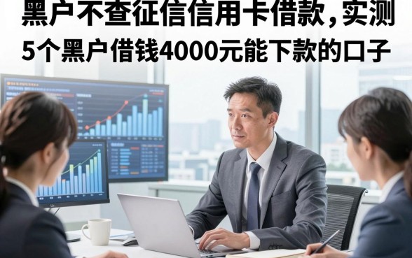 黑户不查征信信用卡借款，实测​5个黑户借钱4000元能下款的口子