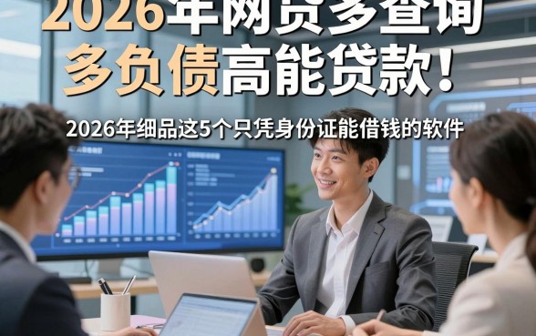 2026年网贷多查询多负债高能贷款！2026年细品这5个只凭身份证能借钱的软件