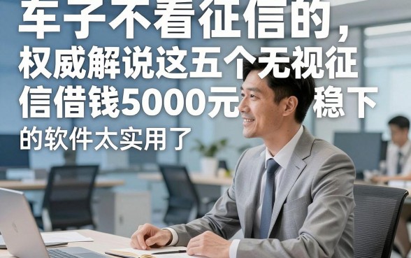 车子不看征信的，权威解说这五个无视征信借钱5000元稳下的软件太实用了