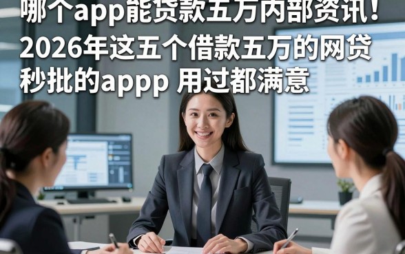 哪个app能贷款五万内部资讯！2026年这五个借款五万的网贷秒批的app用过都满意