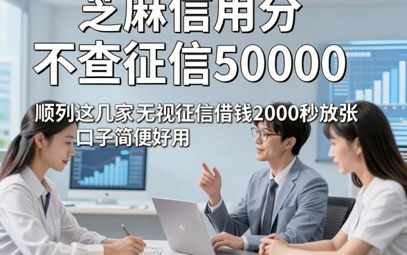芝麻信用分不查征信50000，顺便罗列这几家无视征信借钱2000秒放款的口子简便好用