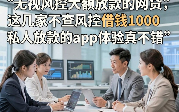 无视风控大额放款的网贷，这几家不查风控借钱1000私人放款的app体验真不错