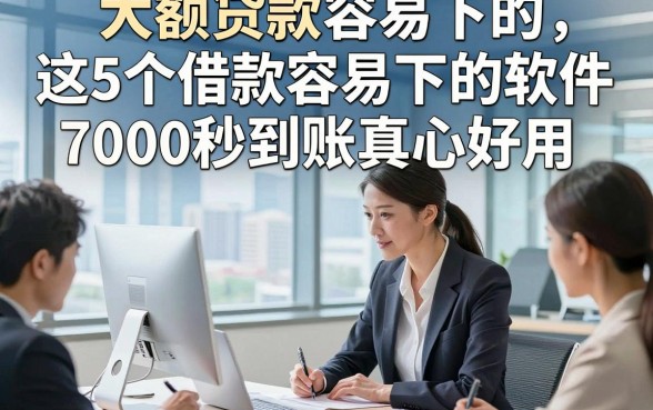 大额贷款容易下的，这5个借款容易下的软件7000秒到账真心好用
