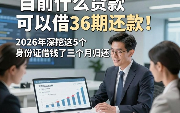 目前什么贷款可以借36期还款！2026年深挖这5个身份证借钱了三个月归还
