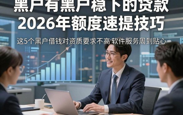 黑户有黑户稳下的贷款2026年额度速提技巧，这5个黑户借钱对资质要求不高软件服务周到贴心