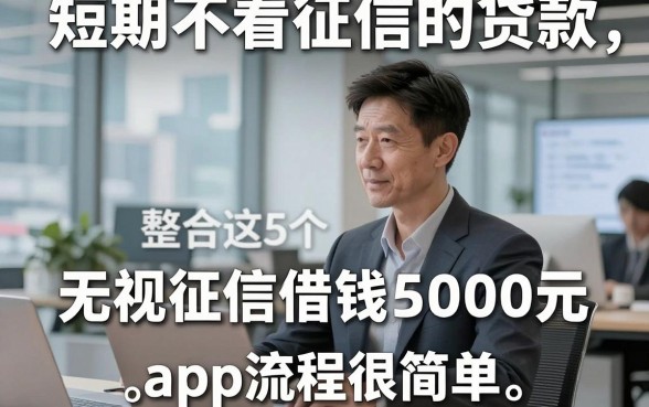 短期不看征信的贷款，整合这5个无视征信借钱500元秒放款的app流程很简单