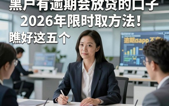 黑户有逾期会放贷的口子2026年限时取方法！瞧好这五个​逾期借钱对征信要求不高app