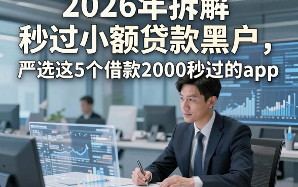 2026年拆解​秒过小额贷款黑户，严选这5个借款2000秒过的app
