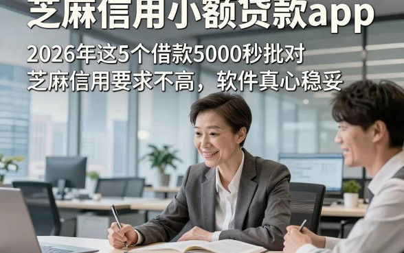 芝麻信用小额贷款app，2026年这5个借款5000秒批对芝麻信用要求不高软件真心稳妥
