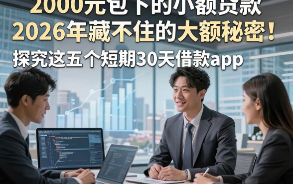 2000元包下的小额贷款2026年藏不住的大额秘密！探究这五个短期30天借款app