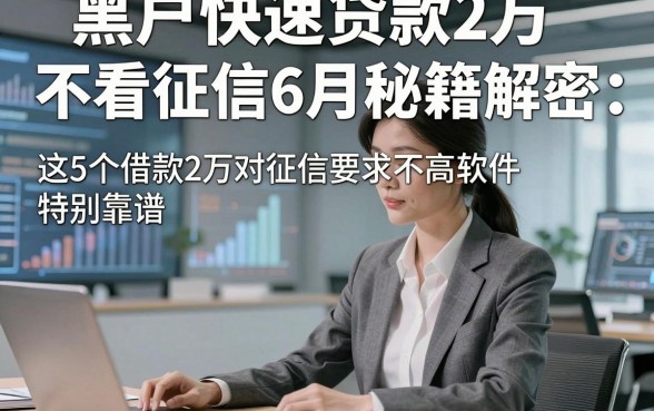 黑户快速贷款2万不看征信6月秘籍解密，这5个借款2万对征信要求不高软件特别靠谱