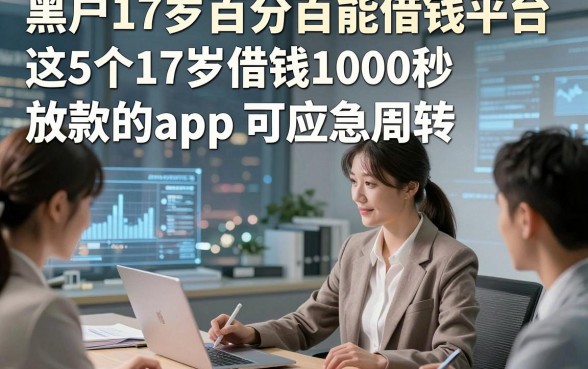 黑户17岁百分百能借钱平台，这5个17岁借钱1000秒放款的app可应急周转