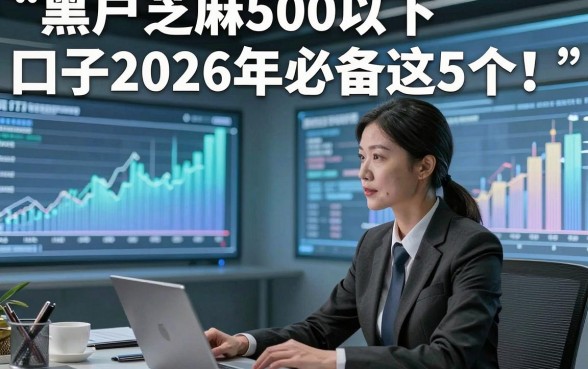 黑户芝麻500以下口子2026年必备​这5个！本篇为您深度聚焦！