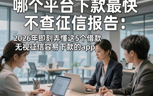 哪个平台下款最快不查征信报告，2026年即刻弄懂这5个借款无视征信容易下款的app