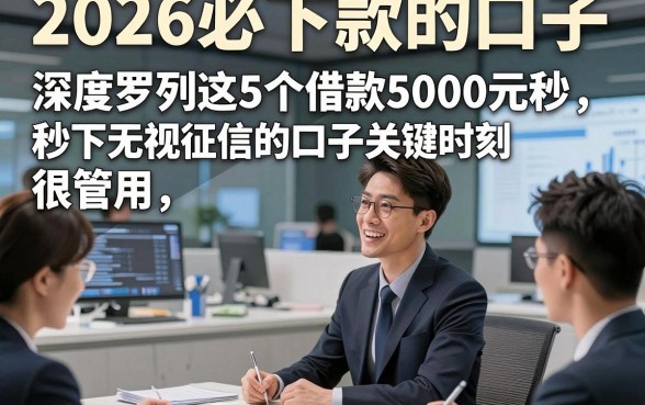 2026必下款的口子，深度罗列这5个借款5000元秒下无视征信的口子关键时刻很管用