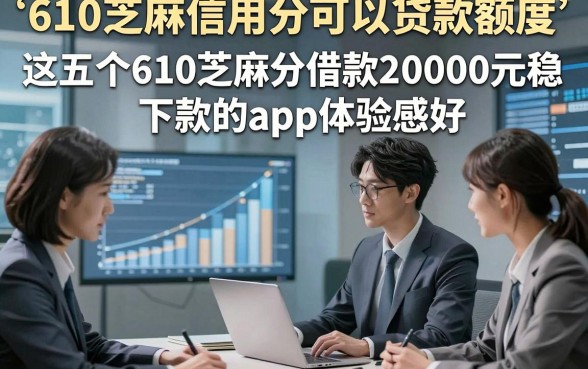 610芝麻信用分可以贷款额度，这五个610芝麻分借款20000元稳下款的app体验感好