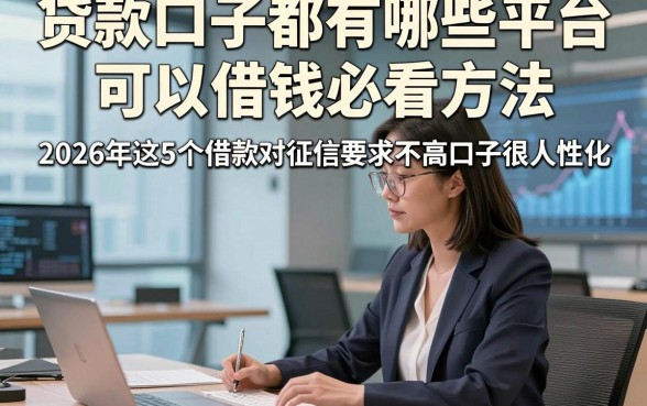 贷款口子都有哪些平台可以借钱必看方法，2026年这5个借款对征信要求不高口子很人性化
