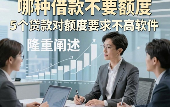 哪种借款不要额度，隆重阐述5个贷款对额度要求不高软件