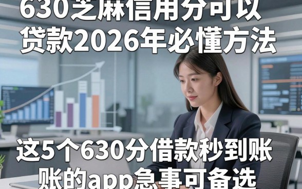 630芝麻信用分可以贷款2026年必懂方法，这5个630分借款秒到账的app急事可备选