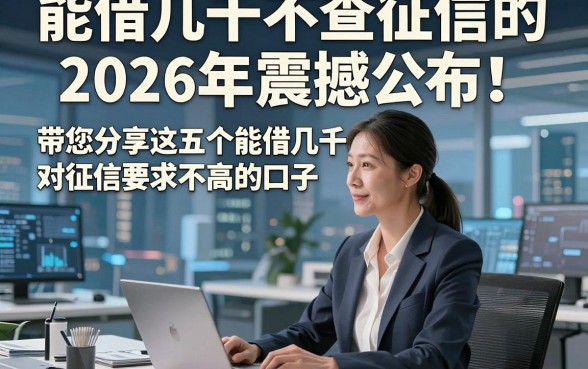 能借几千不查征信的2026年震撼公布！带您分享这五个能借几千对征信要求不高的口子